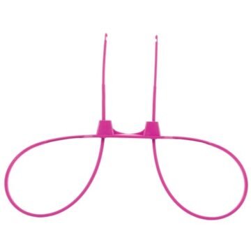 "ALGEMAS DESCARTÁVEIS DE PLÁSTICO OUCH! ZIP TIE CUFFS ROSA"