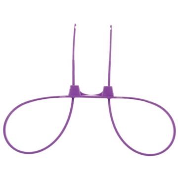 "ALGEMAS DESCARTÁVEIS DE PLÁSTICO OUCH! ZIP TIE CUFFS ROXAS"