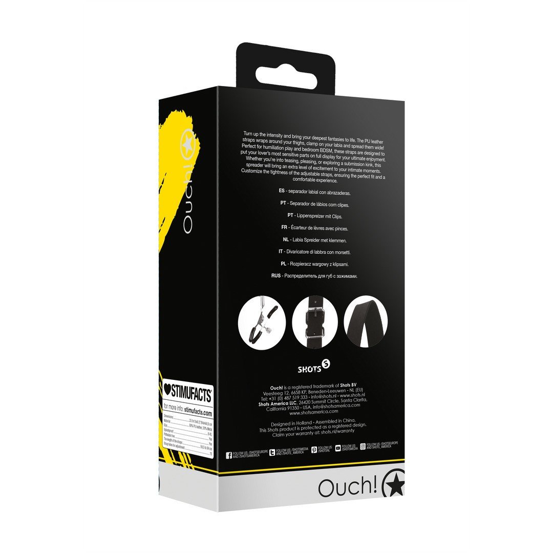 "AFASTADORES XTREME LABIA SPREADER WITH CLAMPS PRETO OUCH!" - Image 3