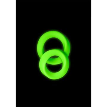 "CONJUNTO DE 2 ANÉIS PARA O PÉNIS GLOW IN THE DARK OUCH!"