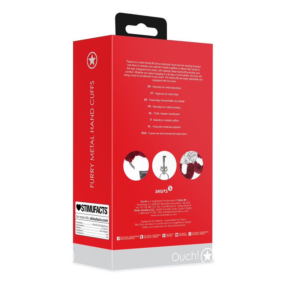 "ALGEMAS COM PELÚCIA FURRY METAL VERMELHO OUCH!" - Image 3