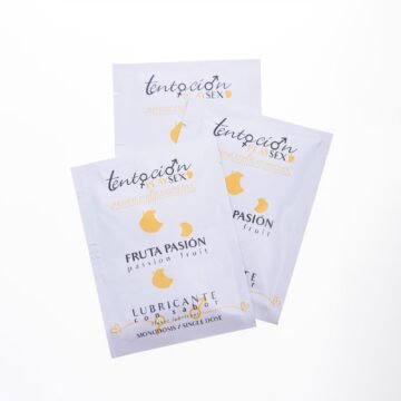 "20 MONODOSES DE LUBRIFICANTE COM SABOR A MARACUJÁ 5ML TENTACIÓN PLAY SEX"