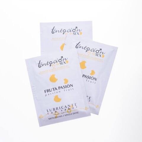 "20 MONODOSES DE LUBRIFICANTE COM SABOR A MARACUJÁ 5ML TENTACIÓN PLAY SEX"