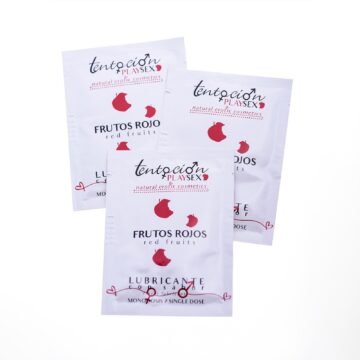 "20 MONODOSES DE LUBRIFICANTE COM SABOR A FRUTOS VERMELHOS 5ML TENTACIÓN PLAY SEX"