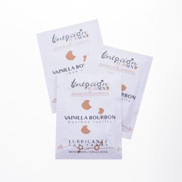 "20 MONODOSES DE LUBRIFICANTE COM SABOR A BOURBON DE BAUNILHA 5ML TENTACIÓN PLAY SEX"