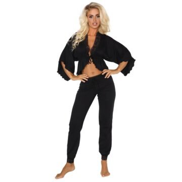 "CONJUNTO DE 2 PEÇAS MARGOT PRETO BEAUTY NIGHT FASHION"