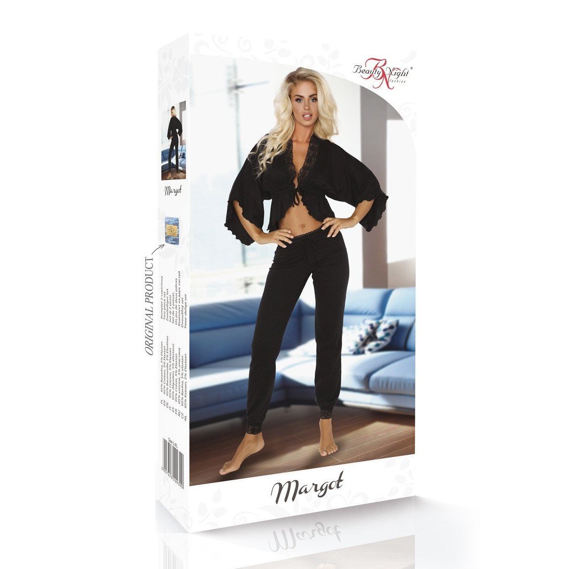 "CONJUNTO DE 2 PEÇAS MARGOT PRETO BEAUTY NIGHT FASHION" - Image 5