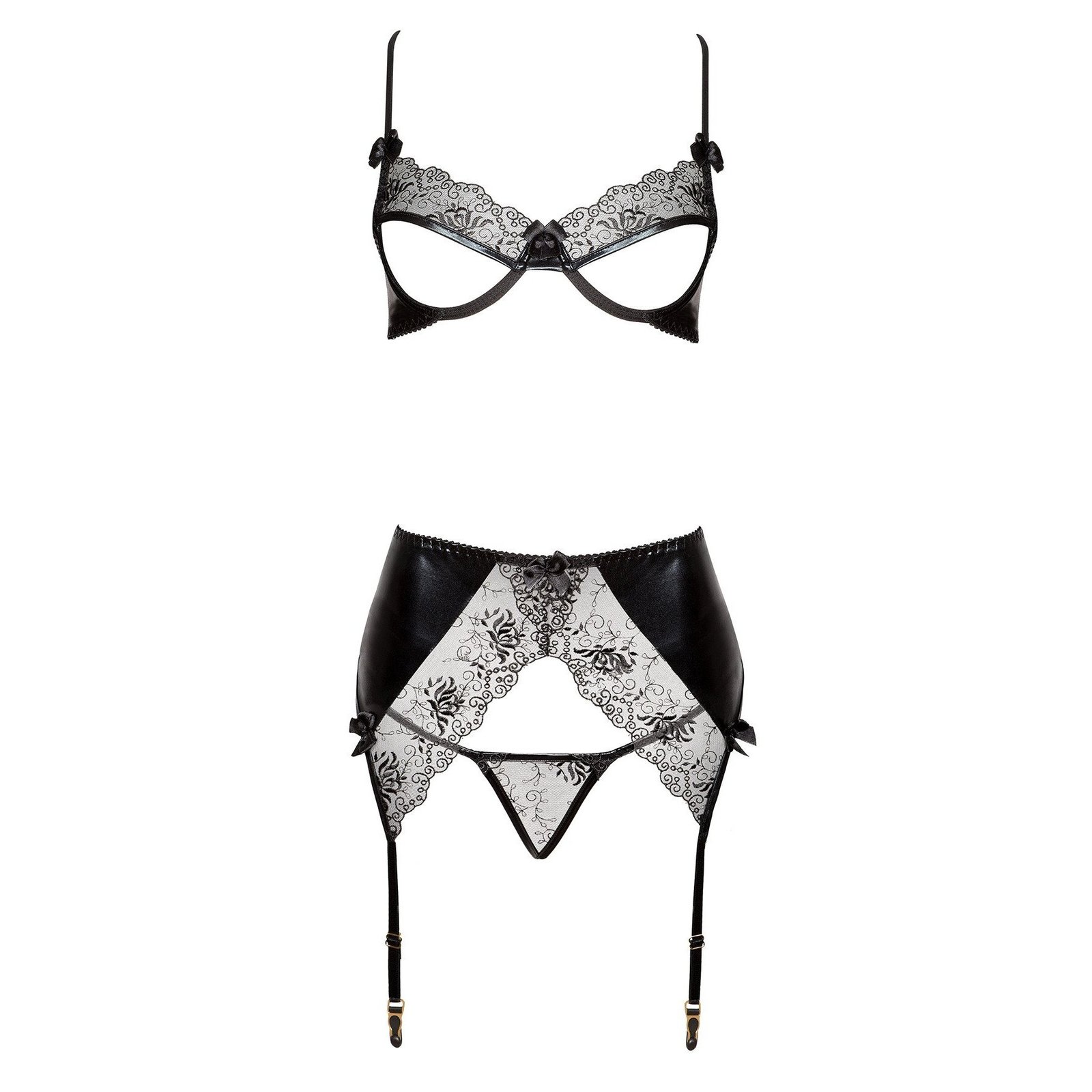 "CONJUNTO DE 3 PEÇAS NARINE PRETO BEAUTY NIGHT FASHION" - Image 8