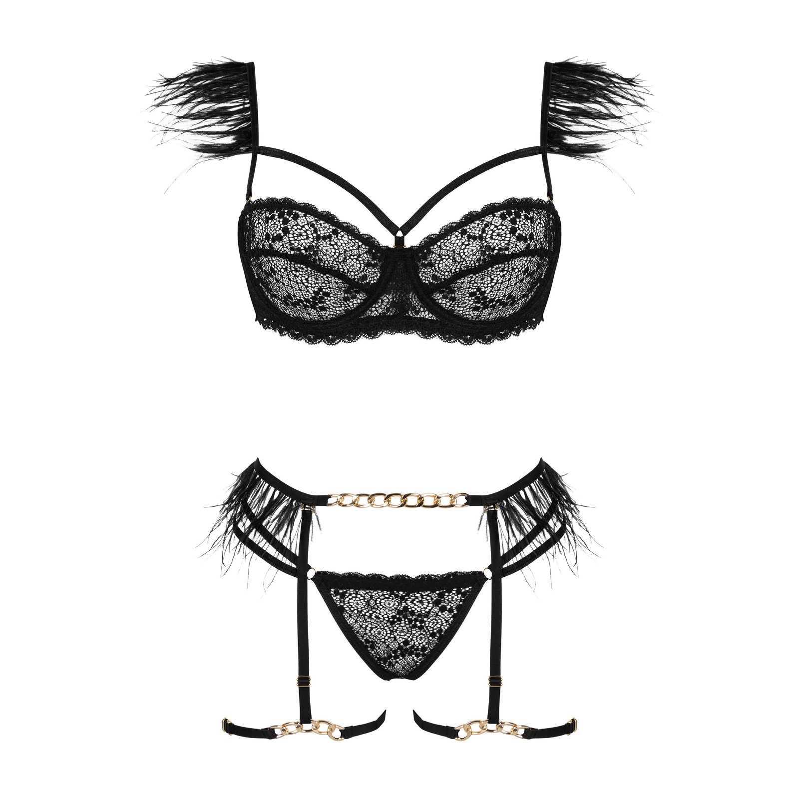 "CONJUNTO DE 4 PEÇAS CRYSTAL PRETO BEAUTY NIGHT FASHION" - Image 14