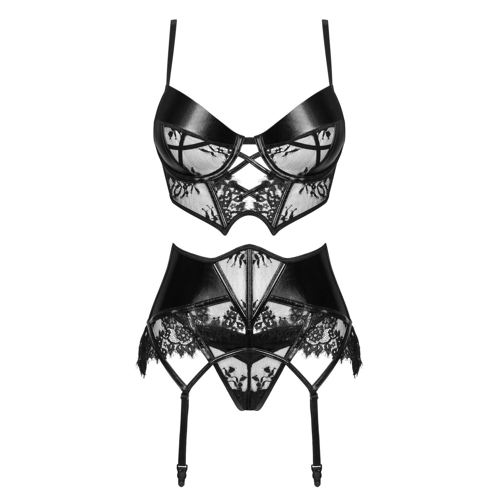 "CONJUNTO DE 3 PEÇAS LEONELA PRETO BEAUTY NIGHT FASHION" - Image 3