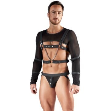"CONJUNTO DE 4 PEÇAS SVENJOYMENT BONDAGE PRETO"