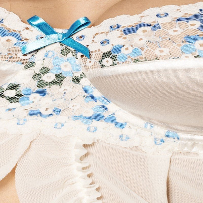 "CAMISA DE NOITE E TANGA ANGEL BEGE PASSION" - Image 2