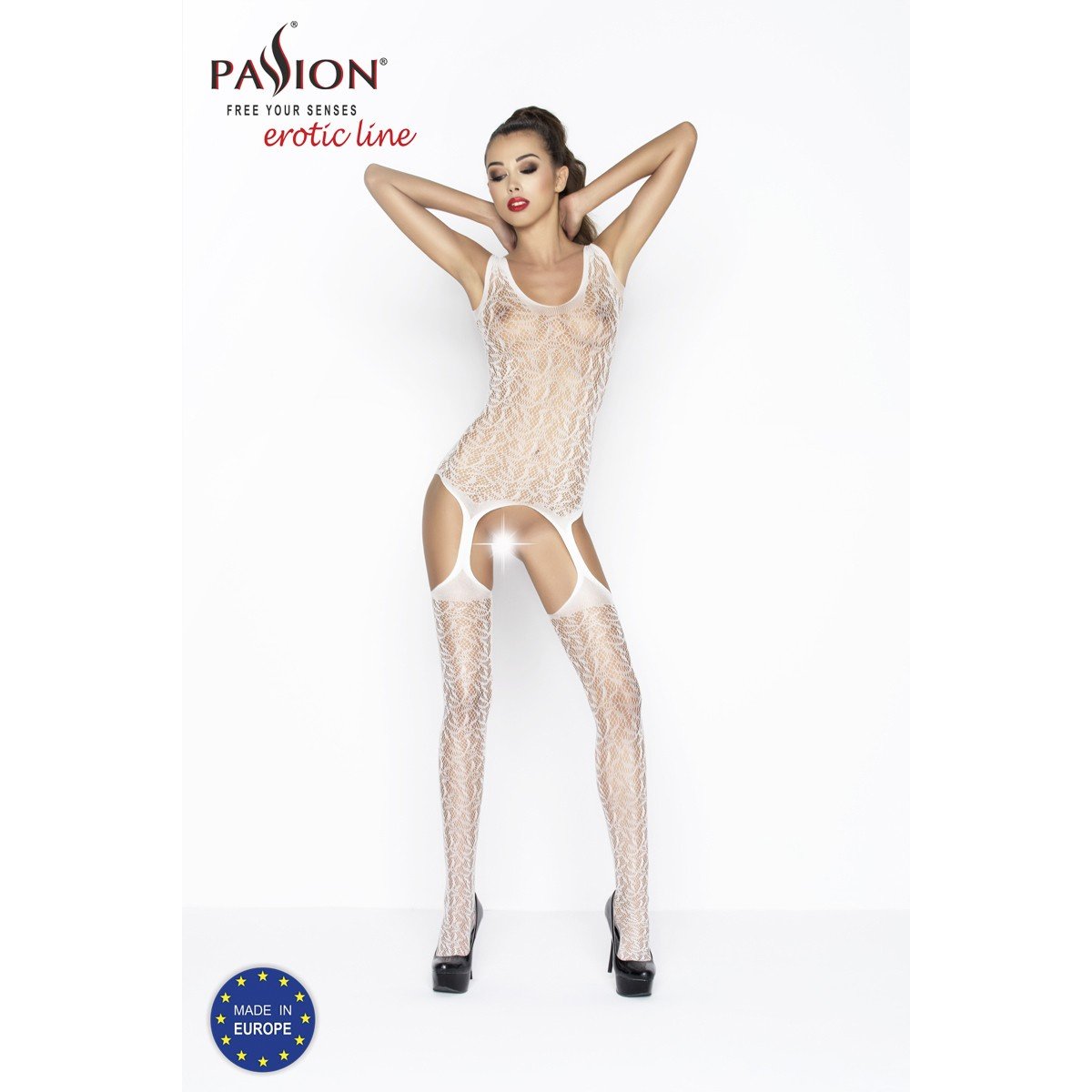 "CATSUIT BS043 BRANCO EROTIC LINE PASSION"