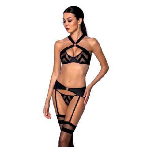 "CONJUNTO DE 3 PEÇAS HIMA PRETO PASSION"