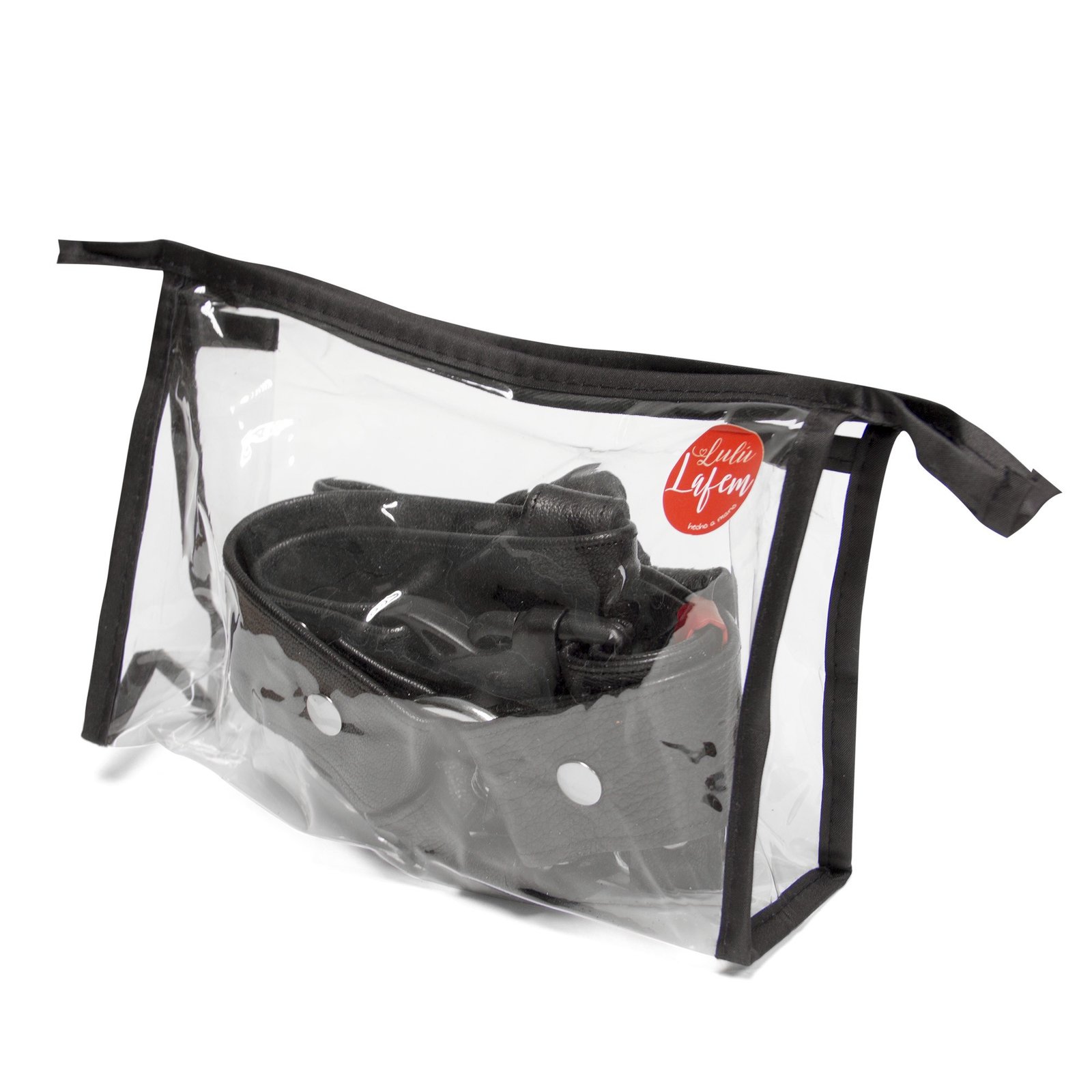 "ARNÊS ARTESANAL EM COURO PRETO 3 CM/ M LULÚ LAFEM" - Image 2