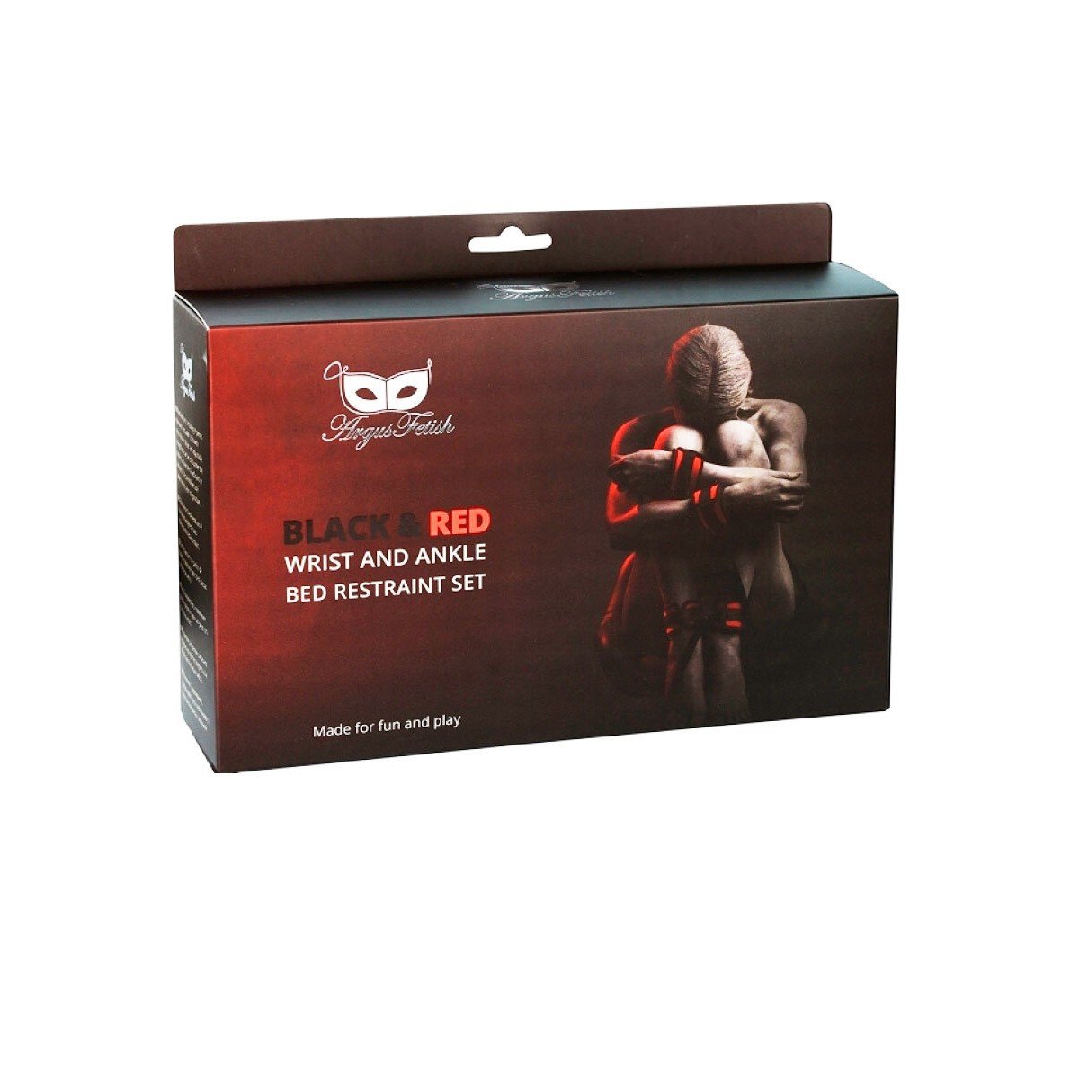 "CONJUNTO DE RESTRIÇÕES PARA CAMA ARGUS FETISH PRETO E VERMELHO ARGUS TOYS" - Image 4