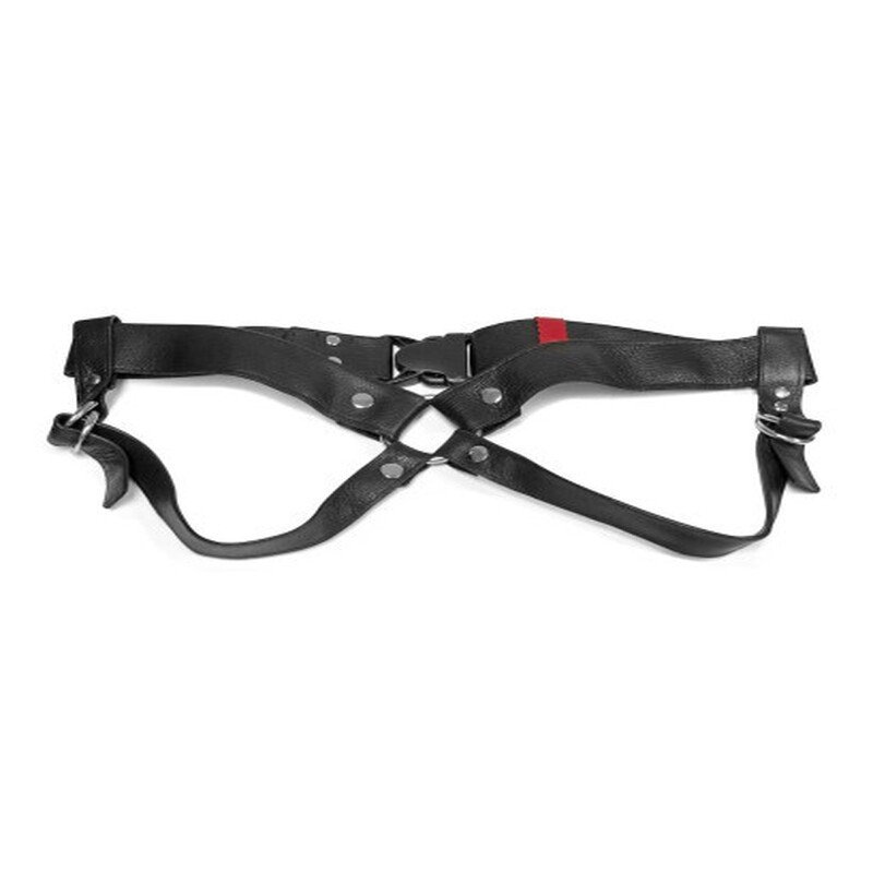 "ARNÊS LULÚ LAFEM ARTESANAL 4 CM LEATHER PRETO 'L'" - Image 2