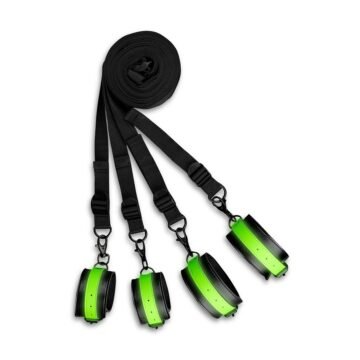 "CONJUNTO DE RESTRIÇÕES PARA CAMA FLUORESCENTES GLOW IN THE DARK OUCH!"