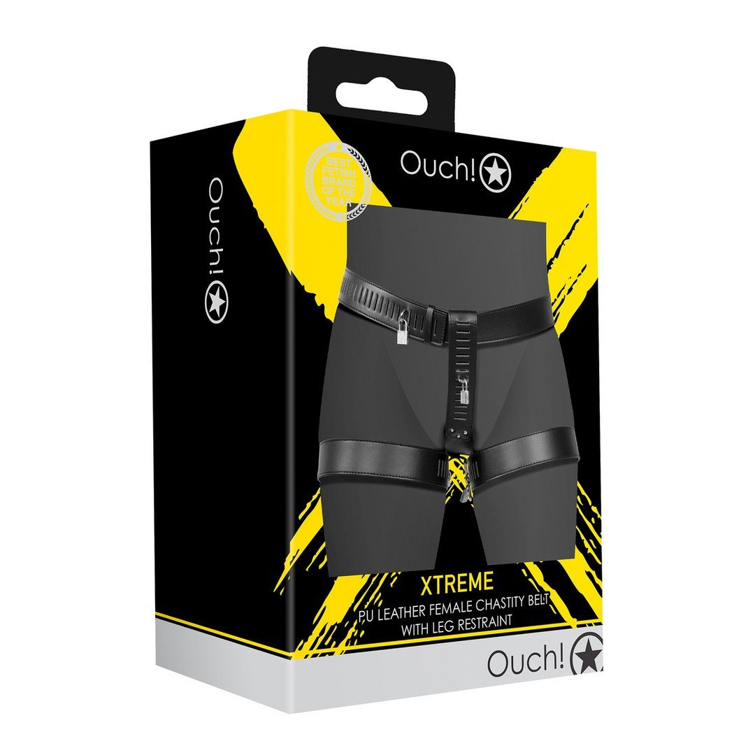 "CINTO DE CASTIDADE COM RESTRIÇÕES DE PERNAS XTREME OUCH!" - Image 2