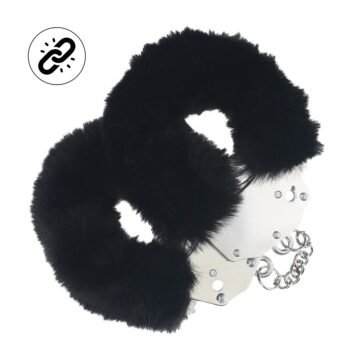 "ALGEMAS COM PELÚCIA HEAVY-DUTY FLUFFY PRETAS OUCH!"