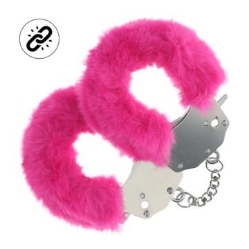 "ALGEMAS COM PELÚCIA HEAVY-DUTY FLUFFY ROSA OUCH!"