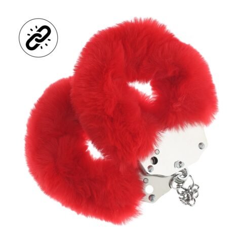 "ALGEMAS COM PELÚCIA HEAVY-DUTY FLUFFY VERMELHO OUCH!"