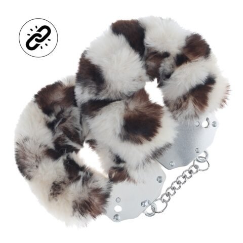 "ALGEMAS COM PELÚCIA HEAVY-DUTY FLUFFY SNOW LEOPARD OUCH! "