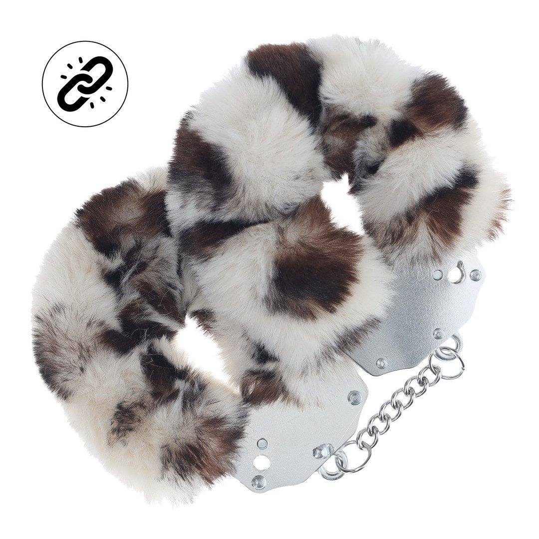 "ALGEMAS COM PELÚCIA HEAVY-DUTY FLUFFY SNOW LEOPARD OUCH! "