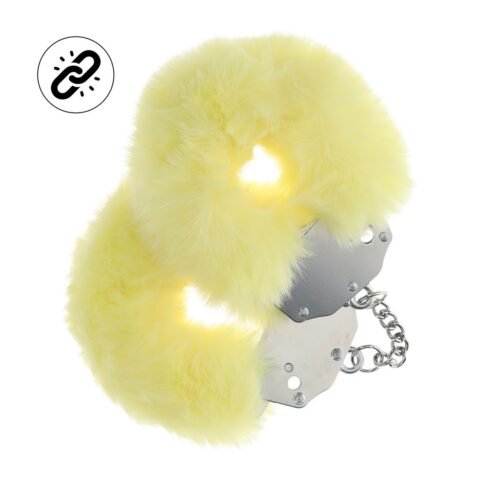 "ALGEMAS COM PELÚCIA HEAVY-DUTY FLUFFY AMARELO OUCH!"