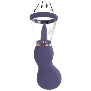 "BOMBA RECARREGÁVEL PARA VULVA E SEIOS SENSUAL ROXA PUMPED"