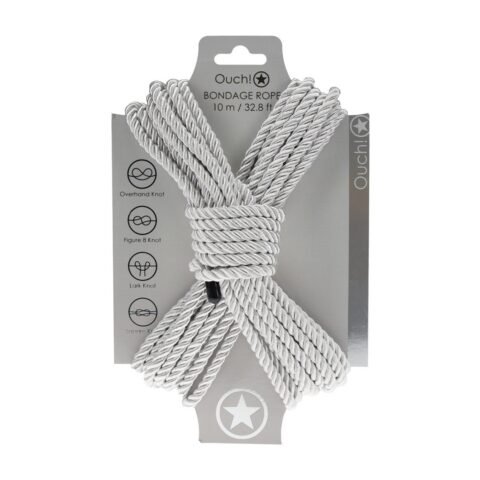 "CORDA DE POLIÉSTER PARA BONDAGE 32.8 FT /10 M PRATA OUCH!"