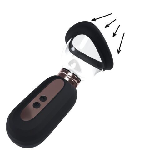 "BOMBA PARA VULVA E SEIOS DAZZLING PRETA PUMPED"