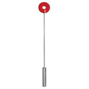 "CHIBATA OUCH! LEATHER CIRCLE TIPPED METAL CROP VERMELHA"