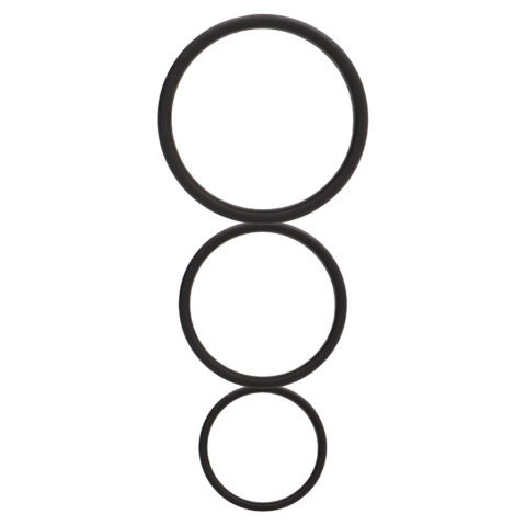 "CONJUNTO DE ANÉIS PARA O PÉNIS FLAT COCK RINGS SET PRETOS"