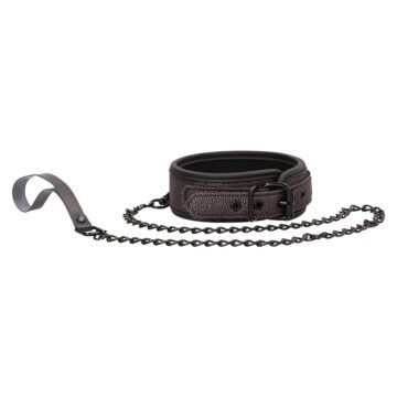 "COLEIRA COM TRELA OUCH! ELEGANT COLLAR WITH LEASH"