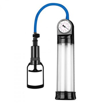 "BOMBA PARA O PÉNIS COM MEDIDOR PRESSURE TOUCH PUSH TRANSPARENTE"