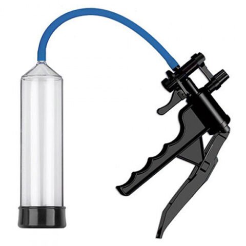 "BOMBA PARA O PÉNIS COM PUNHO EASY TOUCH GUN TRANSPARENTE"