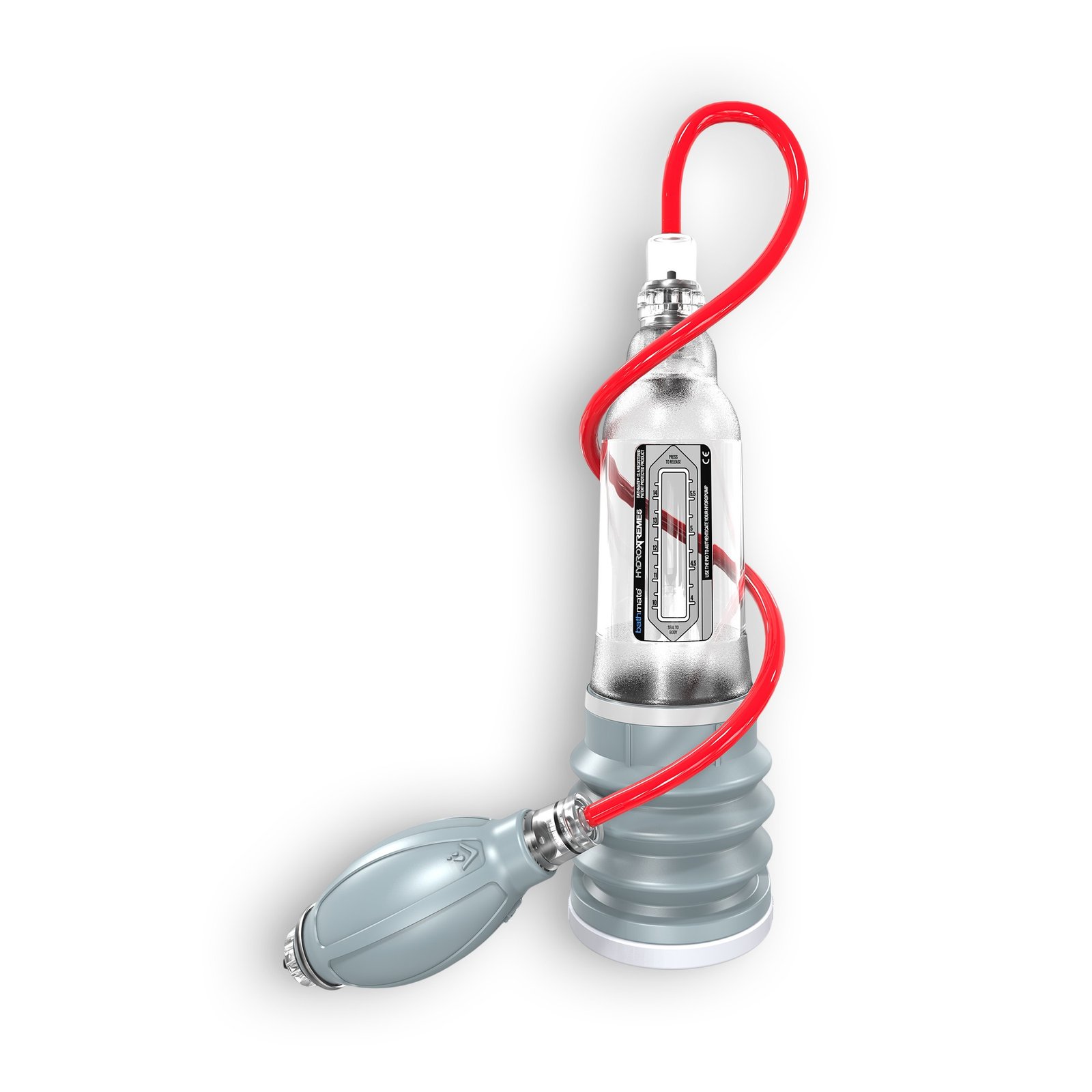 "BOMBA COM ACESSÓRIOS BATHMATE HYDROXTREME 5 TRANSPARENTE"