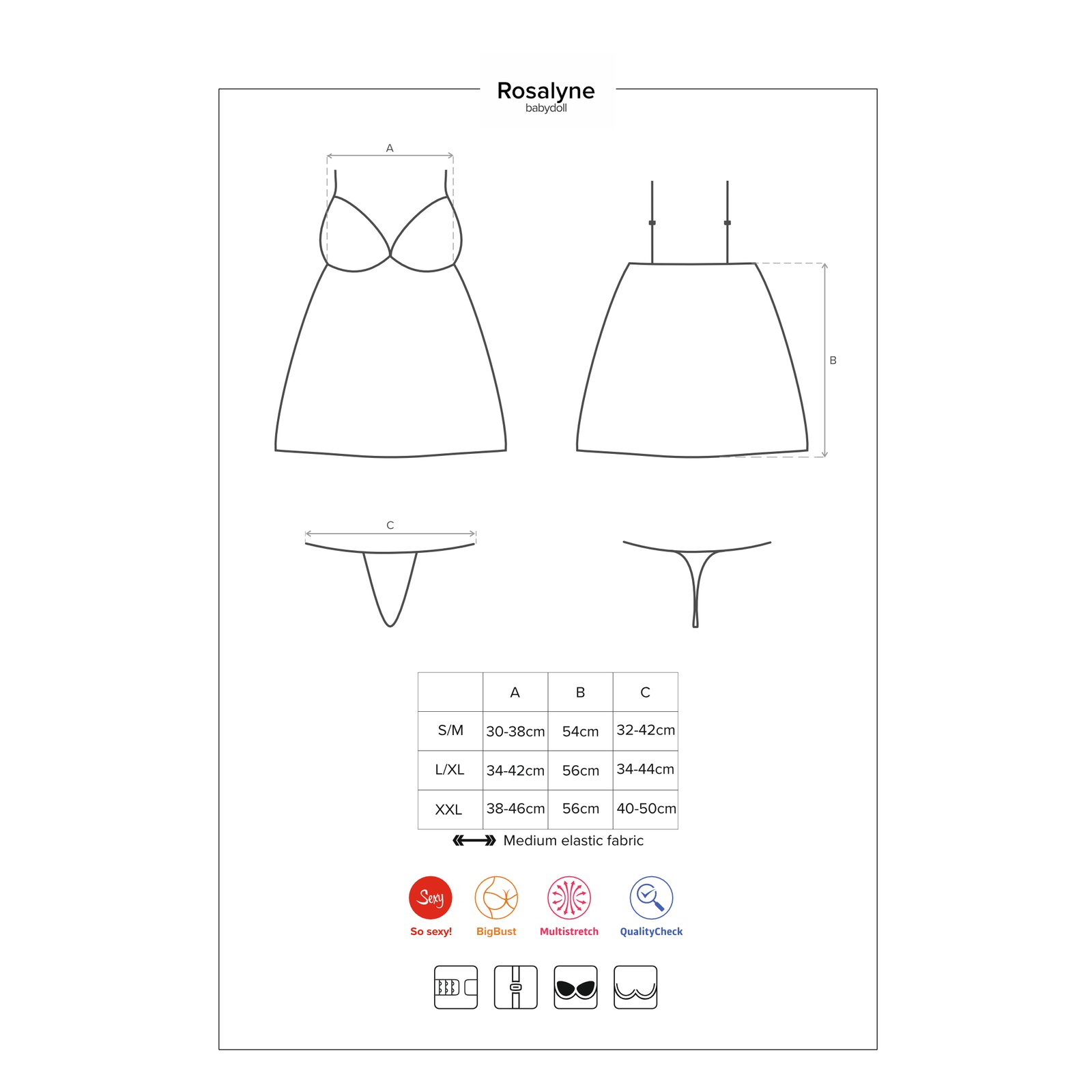 "CAMISA DE NOITE E TANGA ROSALYNE OBSESSIVE BORDÔ" - Image 6