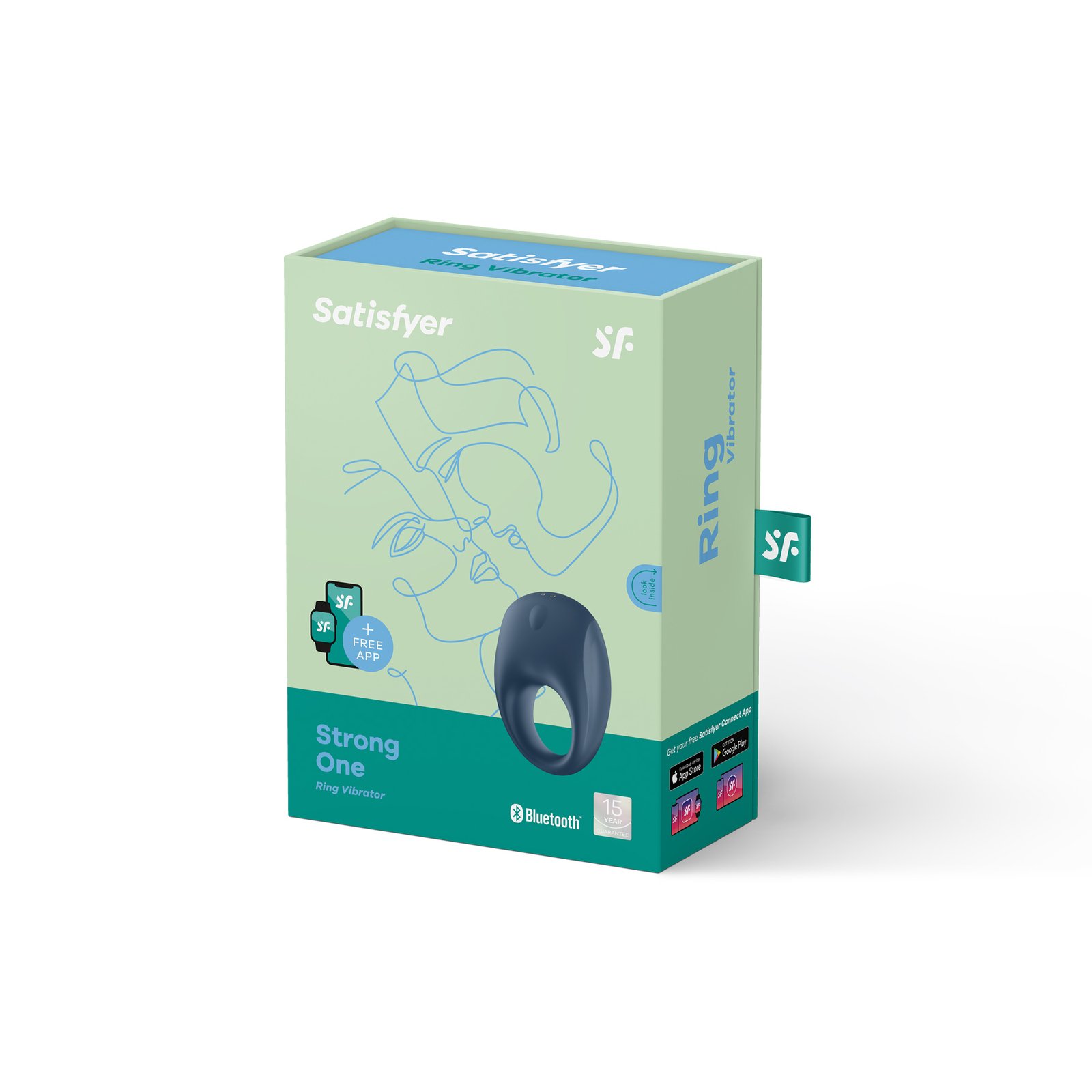 "ANEL VIBRATÓRIO COM APP E BLUETOOTH STRONG ONE RING SATISFYER AZUL" - Image 7