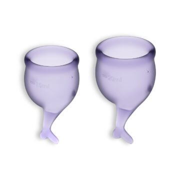 "CONJUNTO DE 2 COPOS MENSTRUAIS FEEL SECURE SATISFYER LILÁS"
