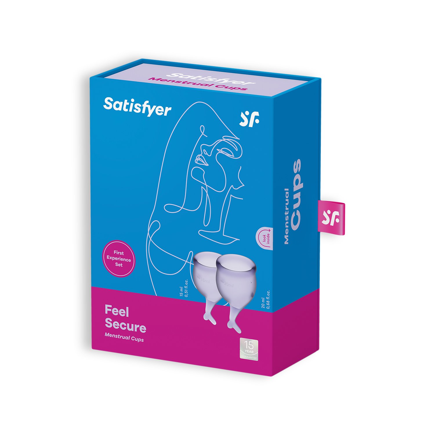"CONJUNTO DE 2 COPOS MENSTRUAIS FEEL SECURE SATISFYER LILÁS" - Image 2