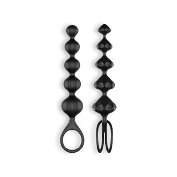 "CONJUNTO DE 2 TIRAS LOVE BEADS SATISFYER PRETAS"