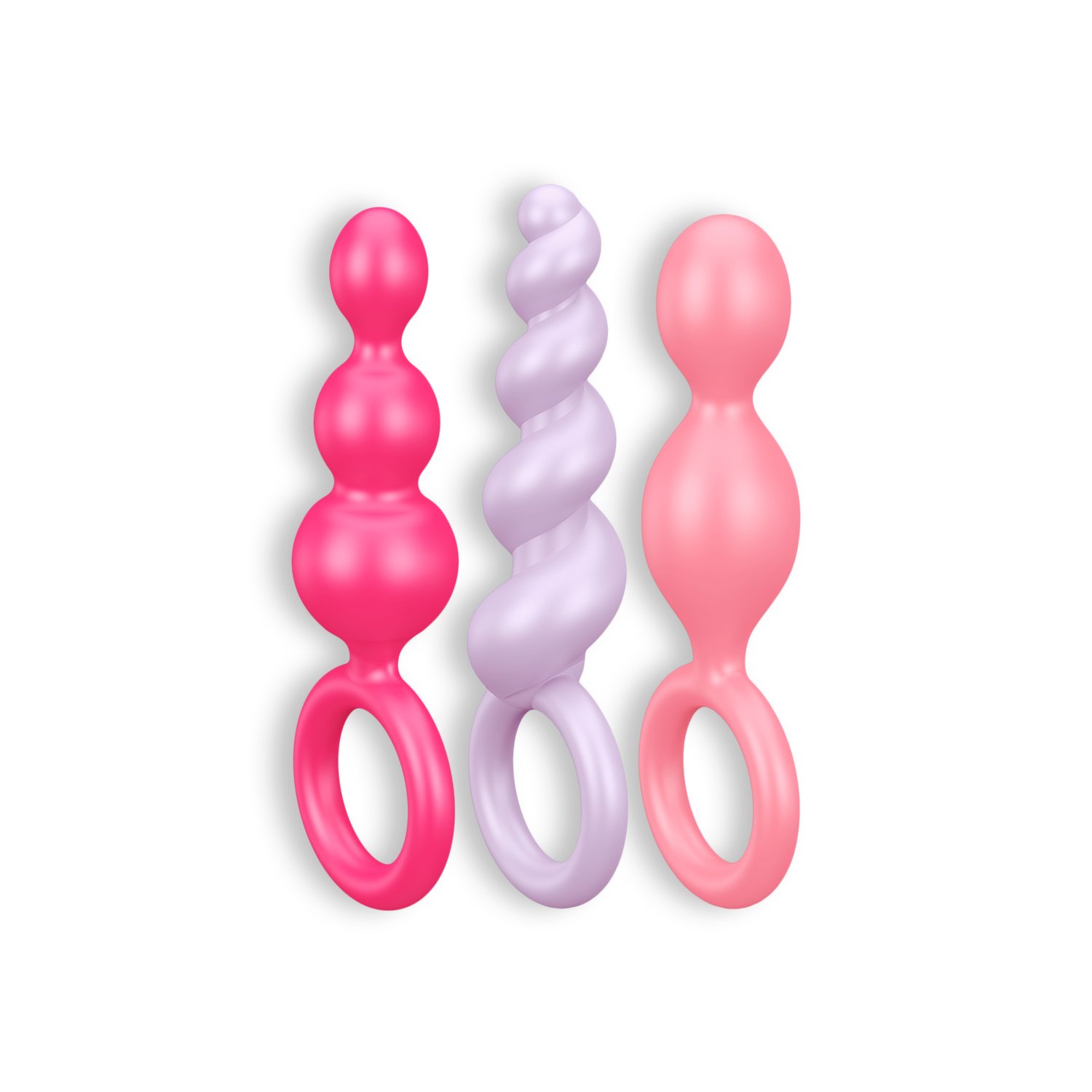 "CONJUNTO DE 3 PLUGS ANAIS BOOTY CALL SATISFYER COLORIDOS" - Image 2