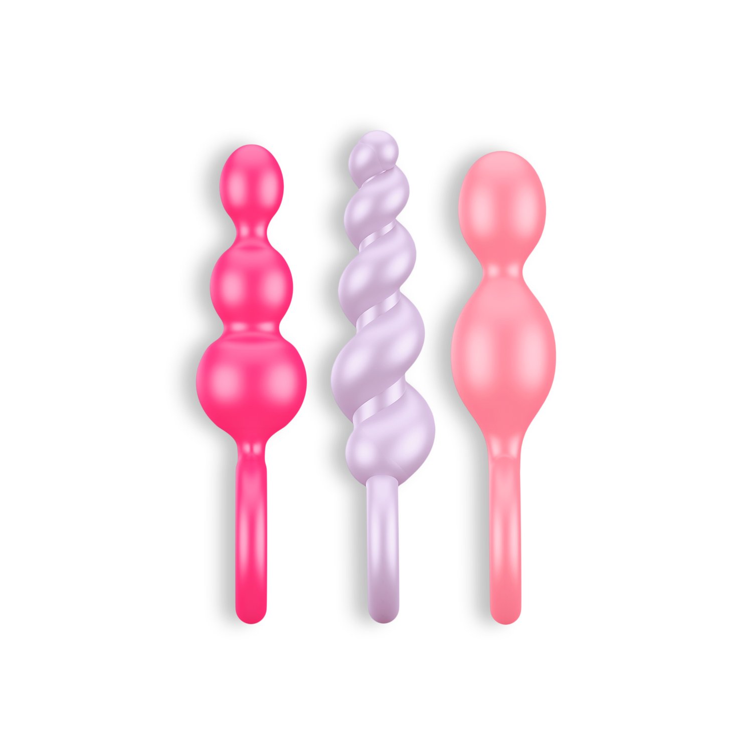 "CONJUNTO DE 3 PLUGS ANAIS BOOTY CALL SATISFYER COLORIDOS" - Image 3