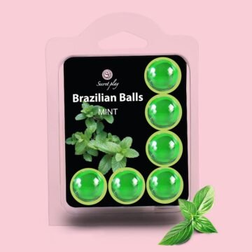 "BOLAS LUBRIFICANTES BEIJÁVEIS BRAZILIAN BALLS SABOR A MENTA 6 X 4GR"