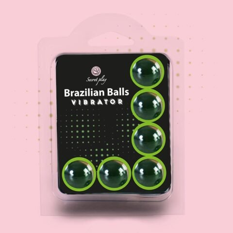 "BOLAS LUBRIFICANTES BRAZILIAN BALLS SHOCK EFEITO VIBRADOR 6 X 4GR"