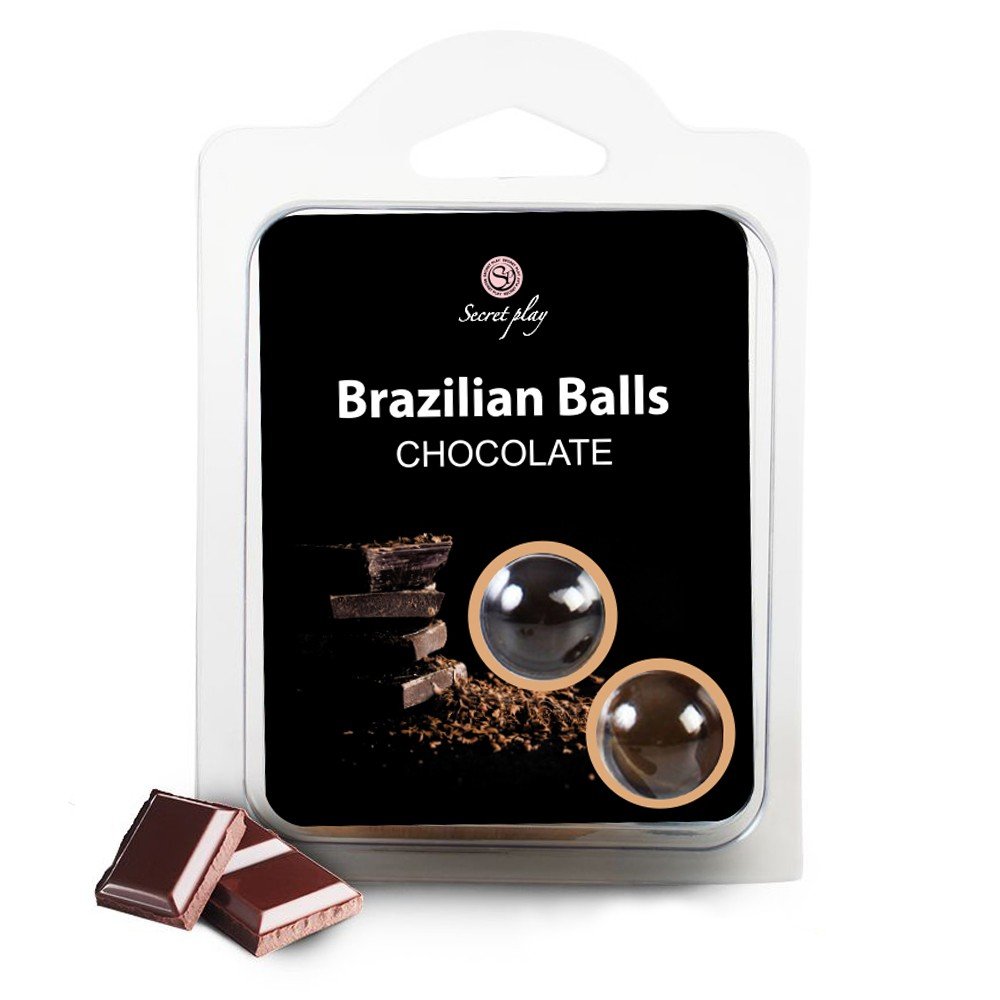 "BOLAS LUBRIFICANTES BEIJÁVEIS BRAZILIAN BALLS SABOR A CHOCOLATE 2 X 4GR" - Image 3