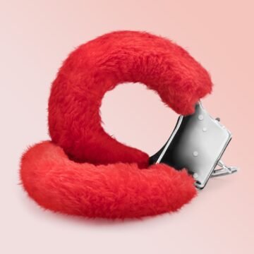 "ALGEMAS DE PELUCHE LOVE CUFFS CRUSHIOUS VERMELHAS"