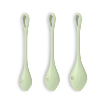 "CONJUNTO DE 3 BOLAS KEGEL YONI POWER 2 SATISFYER VERDES"